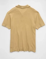 AE Weekend Washed Sweater Polo Shirt