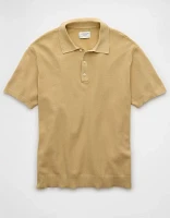 AE Weekend Washed Sweater Polo Shirt