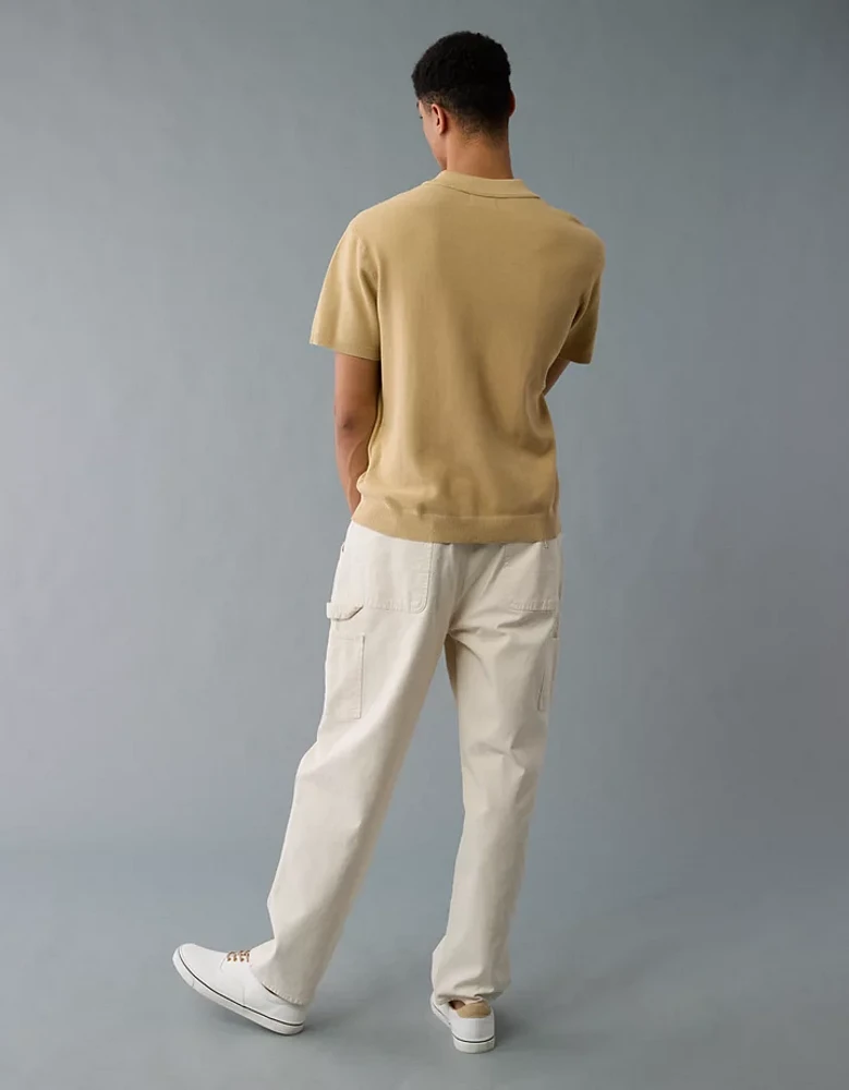 AE Weekend Washed Sweater Polo Shirt