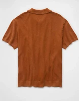 AE Weekend Washed Sweater Polo Shirt