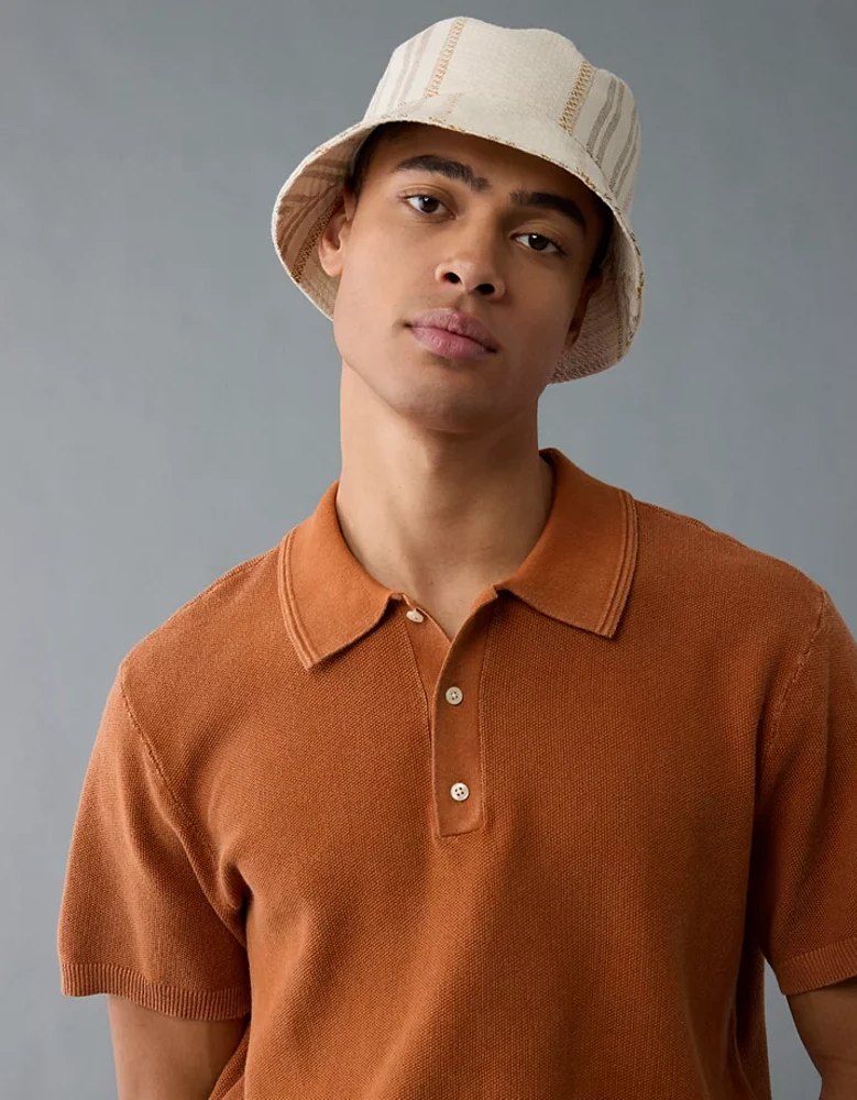 AE Weekend Washed Sweater Polo Shirt