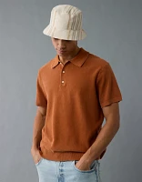 AE Weekend Washed Sweater Polo Shirt