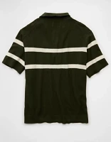Polo en tricot rayé à motif pointelle Fin de semaine AE