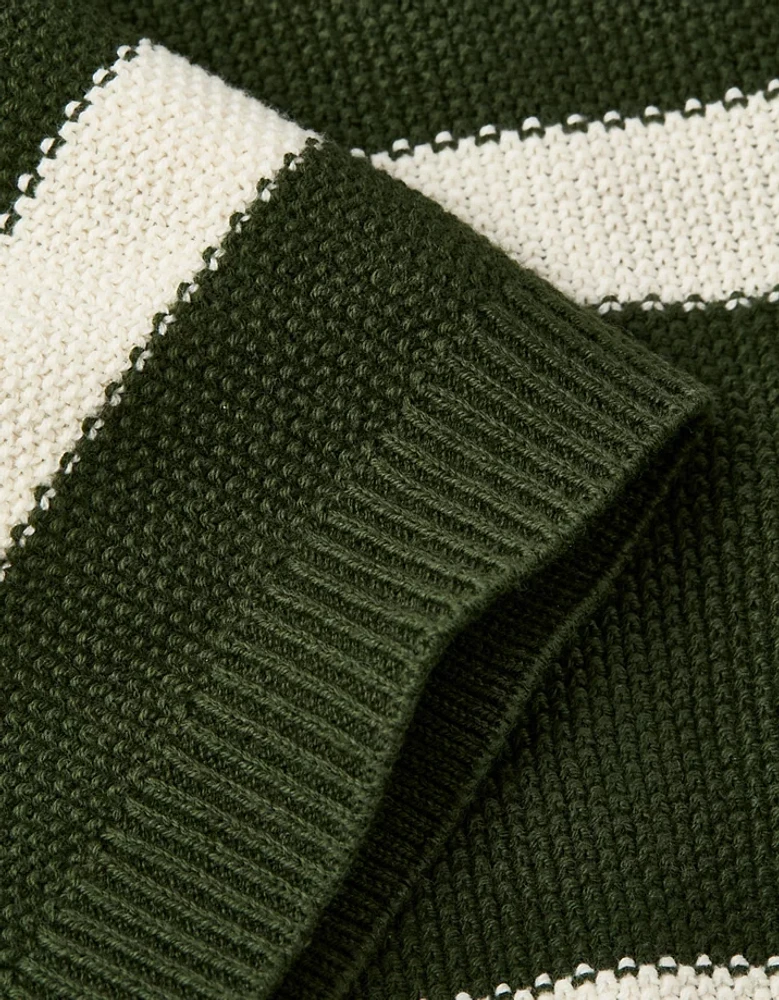 Polo en tricot rayé à motif pointelle Fin de semaine AE