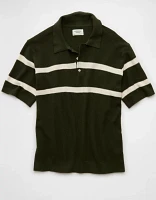 Polo en tricot rayé à motif pointelle Fin de semaine AE
