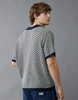 Polo en tricot à imprimé Fin de semaine AE