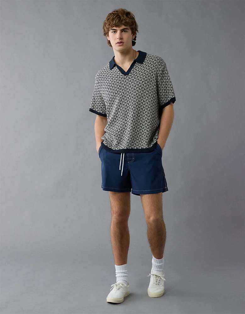 Polo en tricot à imprimé Fin de semaine AE