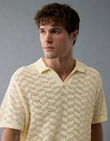 Chemise polo en tricot texturé Fin de semaine AE