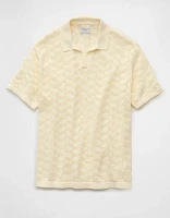 Chemise polo en tricot texturé Fin de semaine AE