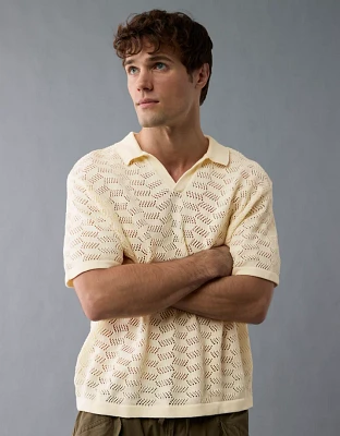 Chemise polo en tricot texturé Fin de semaine AE