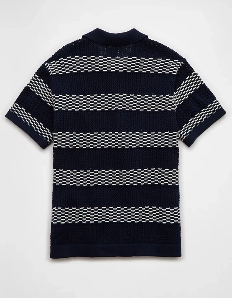 Chemise polo en tricot rayé Fin de semaine AE
