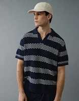 Chemise polo en tricot rayé Fin de semaine AE