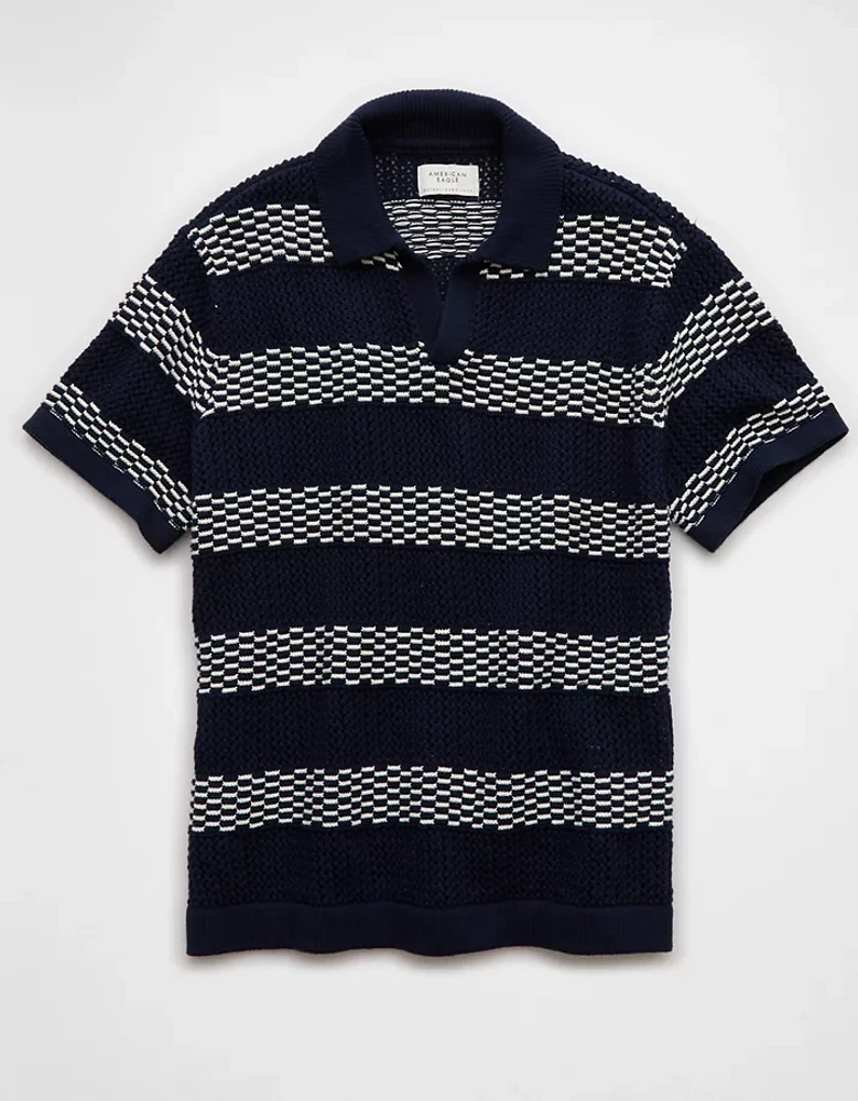 Chemise polo en tricot rayé Fin de semaine AE