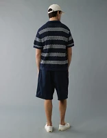 Chemise polo en tricot rayé Fin de semaine AE