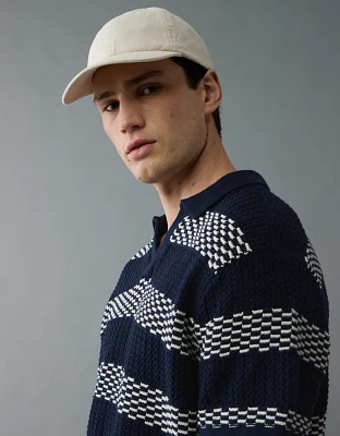 AE Weekend Striped Sweater Polo Shirt