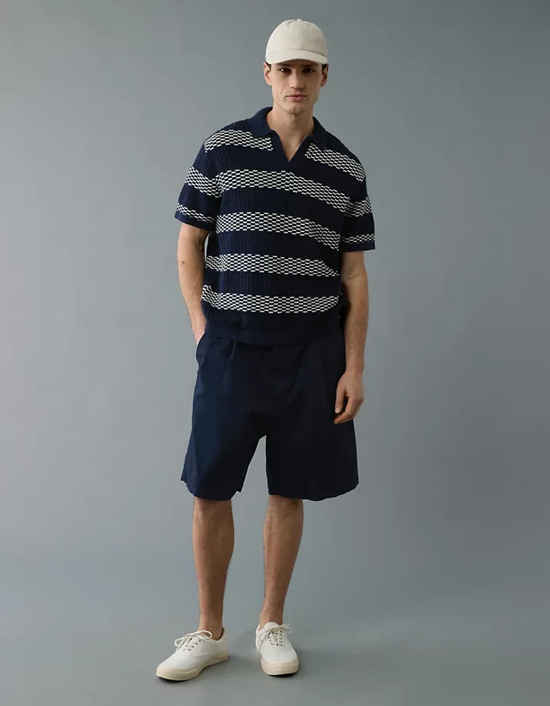 Chemise polo en tricot rayé Fin de semaine AE