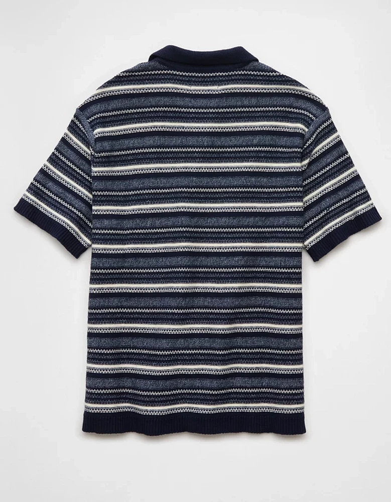 Chemise polo en tricot rayé Fin de semaine AE