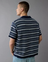 Chemise polo en tricot rayé Fin de semaine AE