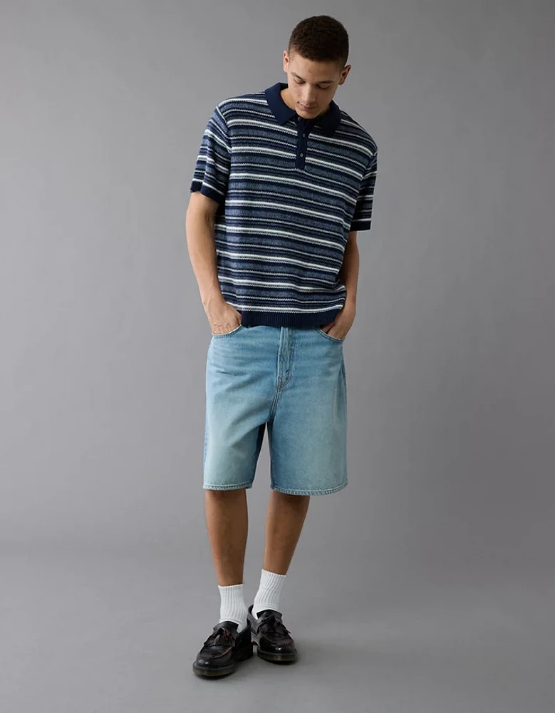 Chemise polo en tricot rayé Fin de semaine AE