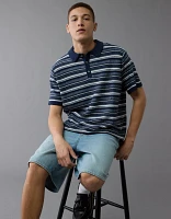 Chemise polo en tricot rayé Fin de semaine AE