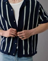 Chemise polo en tricot rayé boutonnée Fin de semaine AE