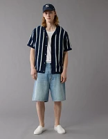 Chemise polo en tricot rayé boutonnée Fin de semaine AE