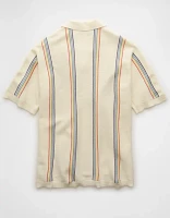 Chemise polo en tricot rayé boutonnée Fin de semaine fierté AE