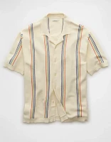 Chemise polo en tricot rayé boutonnée Fin de semaine fierté AE