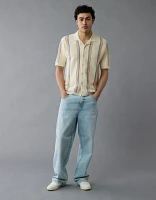 Chemise polo en tricot rayé boutonnée Fin de semaine fierté AE