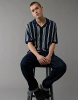 Chemise polo en tricot rayé boutonnée Fin de semaine AE