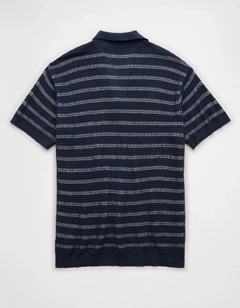 AE Striped Sweater Polo Shirt