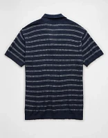 AE Striped Sweater Polo Shirt