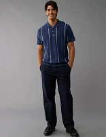 AE Weekend Striped Sweater Polo Shirt