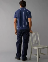 AE Weekend Striped Sweater Polo Shirt
