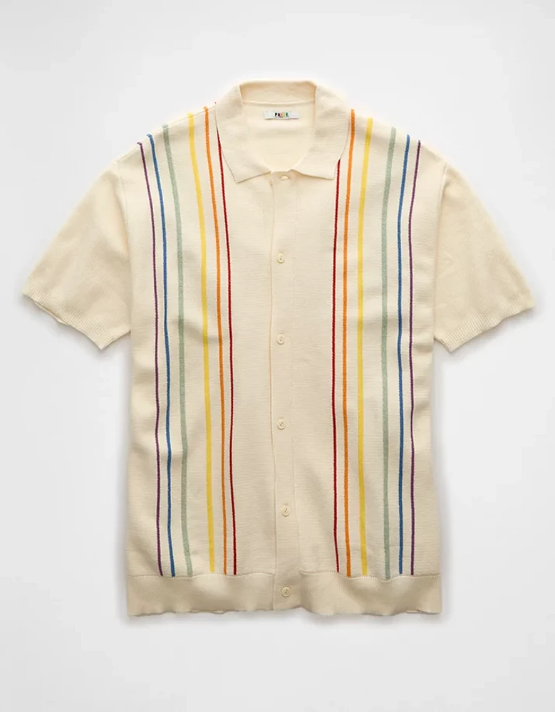 Chemise polo en tricot boutonnée Fin de semaine la fierté AE