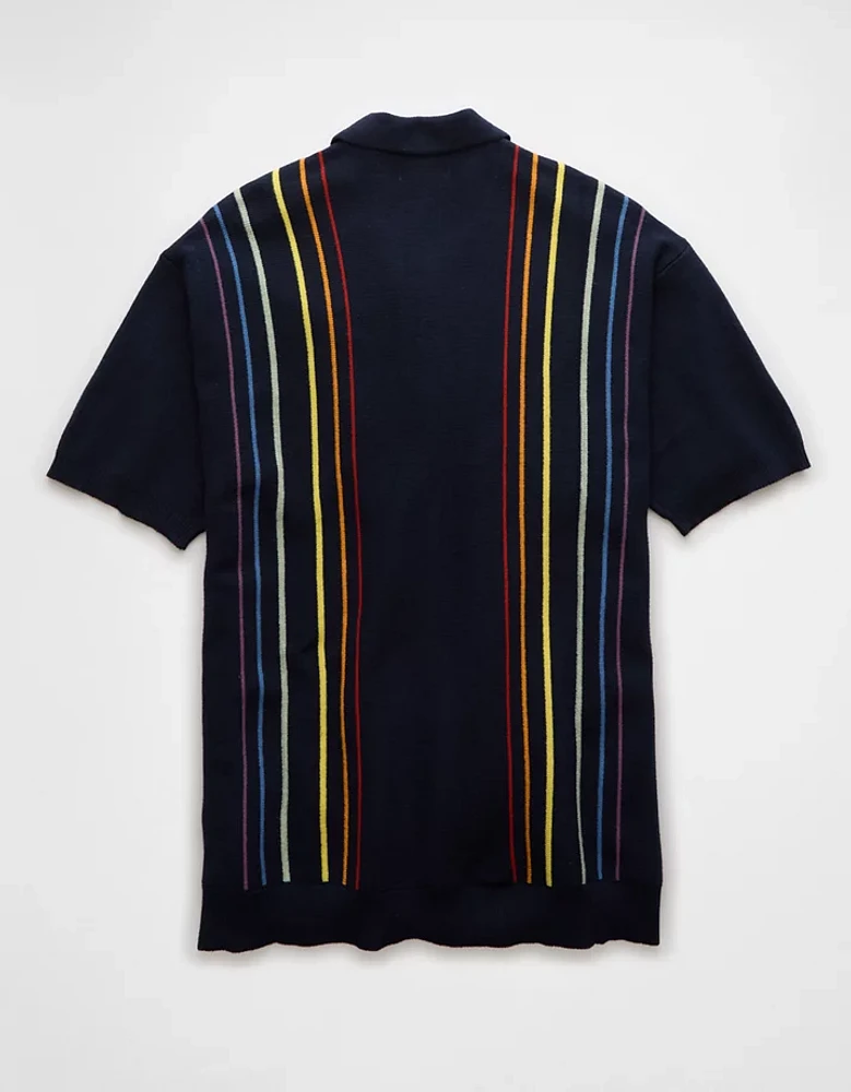 Chemise polo en tricot boutonnée Fin de semaine la fierté AE