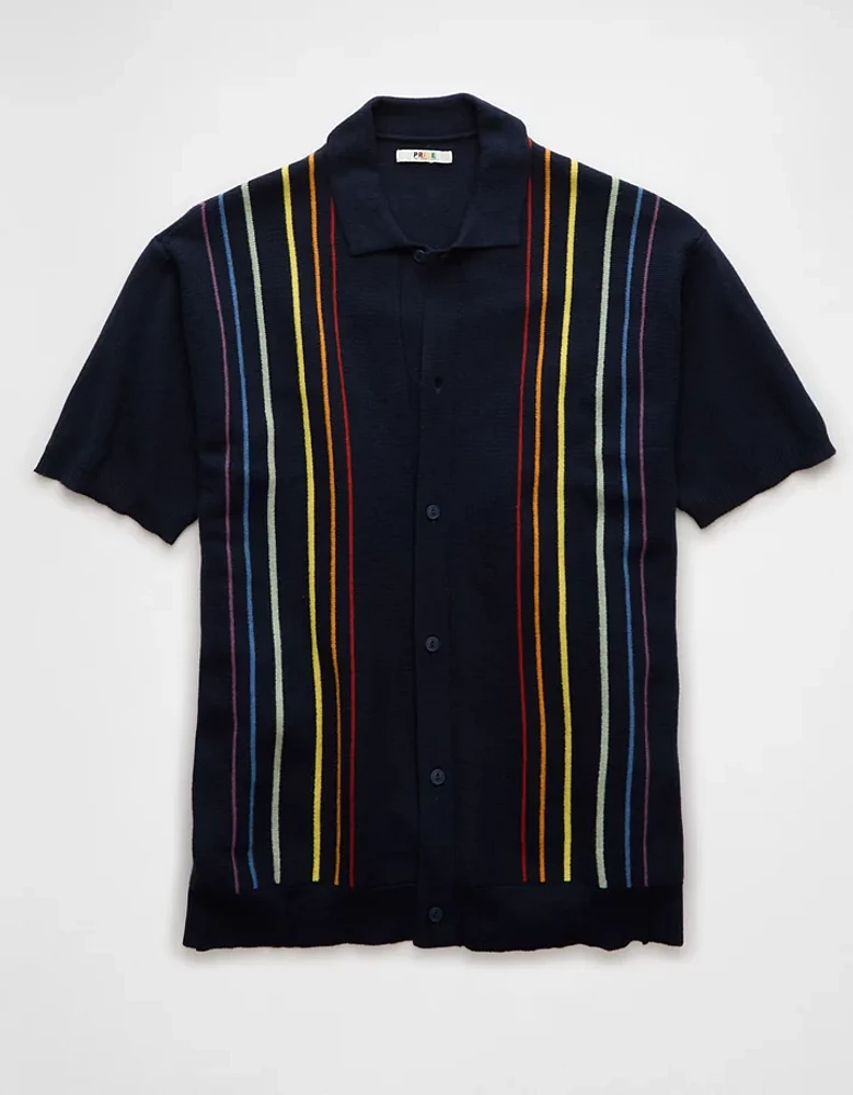 Chemise polo en tricot boutonnée Fin de semaine la fierté AE