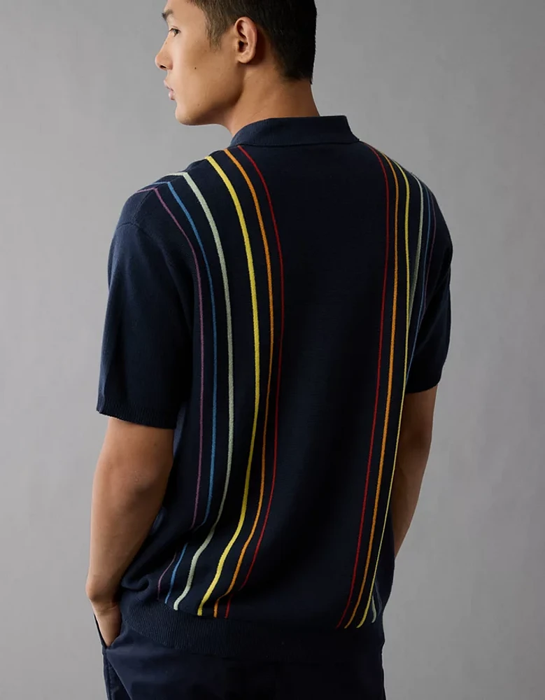 Chemise polo en tricot boutonnée Fin de semaine la fierté AE