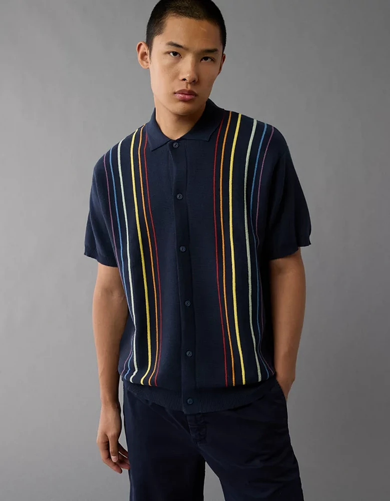 Chemise polo en tricot boutonnée Fin de semaine la fierté AE