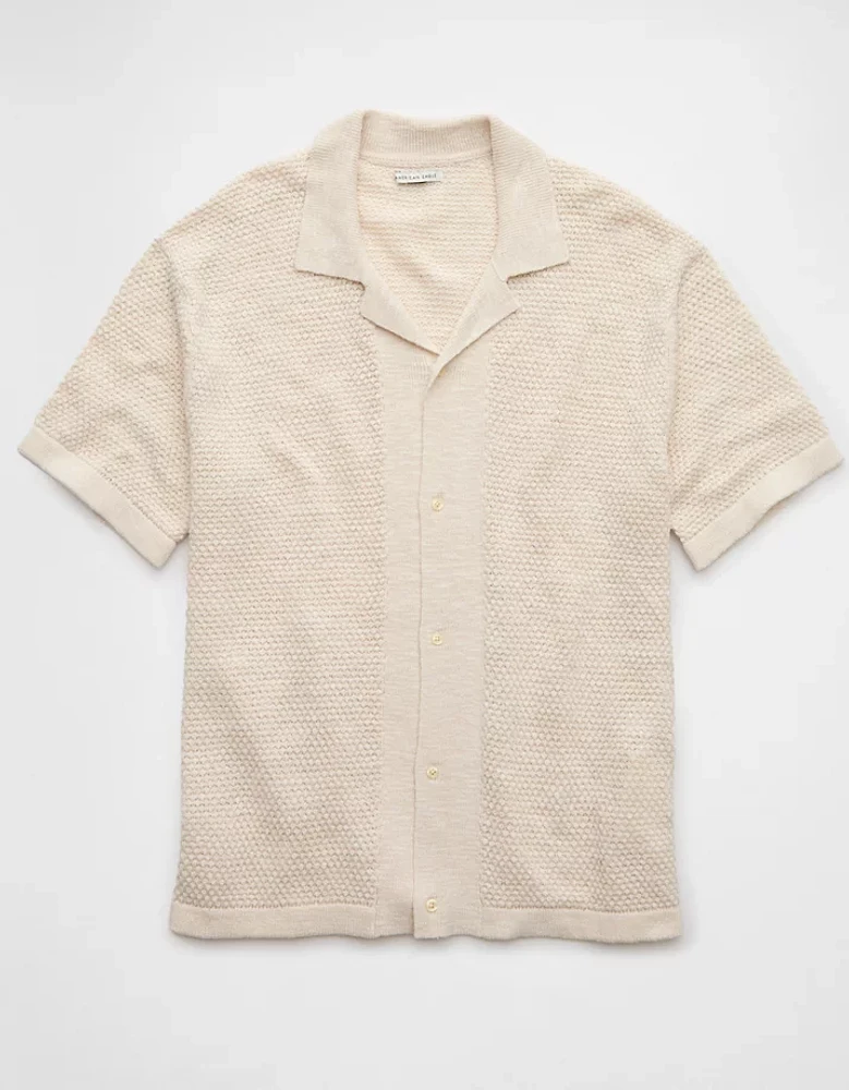 AE Button-Up Sweater Polo Shirt