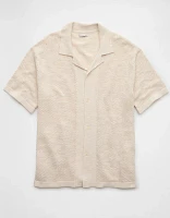 AE Weekend Button-Up Sweater Polo Shirt