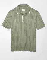 AE Weekend Tipped Sweater Polo Shirt
