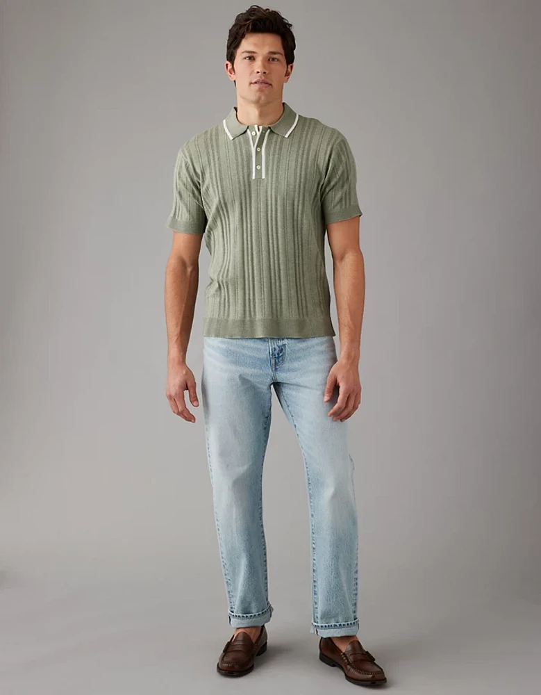 AE Weekend Tipped Sweater Polo Shirt