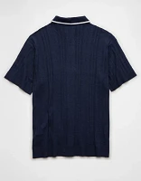 AE Weekend Tipped Sweater Polo Shirt