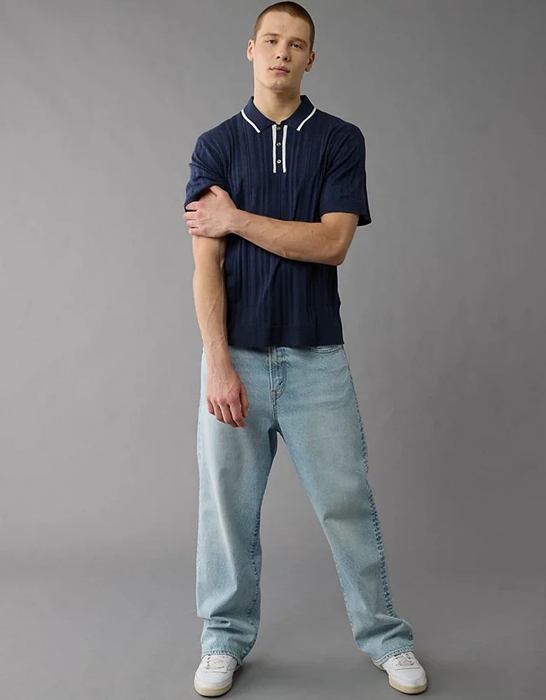 AE Weekend Tipped Sweater Polo Shirt