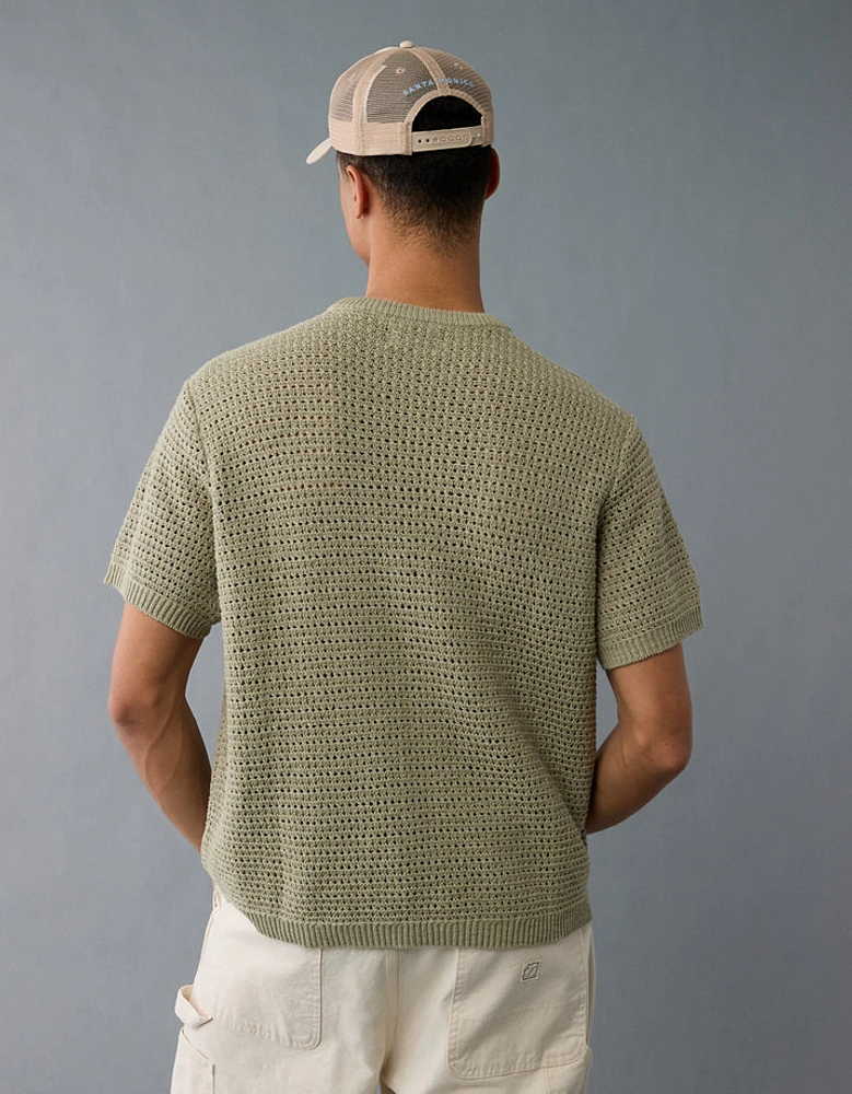 AE Open Knit Sweater T-Shirt
