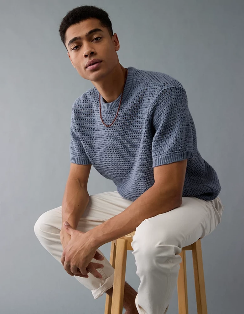 AE Open Knit Sweater T-Shirt