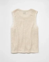 Débardeur en tricot au crochet ajouré AE