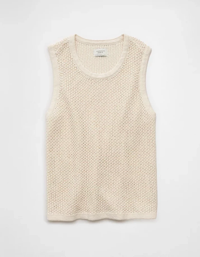 Débardeur en tricot au crochet ajouré AE