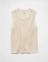 Débardeur en tricot au crochet ajouré AE